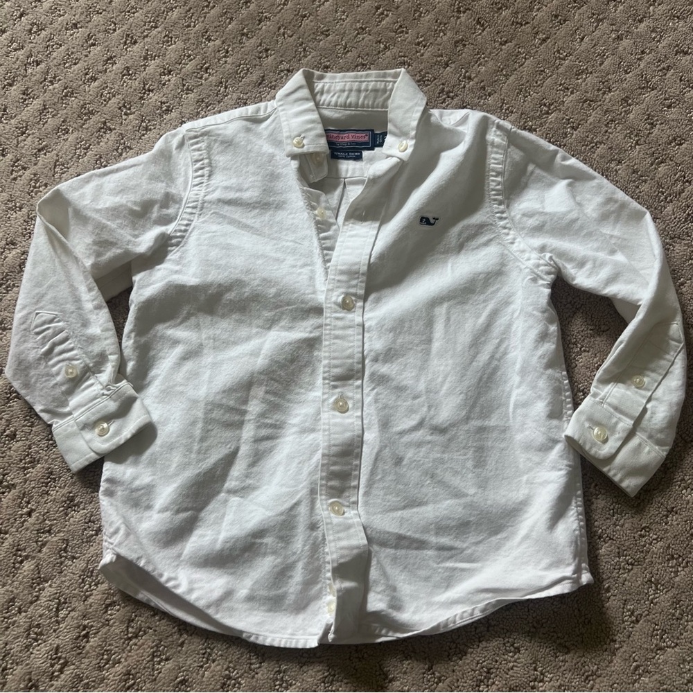 Vineyard Vines White Button Down Shirt 🐳 2T